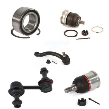 Front Left Bearing Upper Lower Ball Joint Outer Tie Rod Link Kit (5Pc) For 09-14 Acura TL K7T-103613
