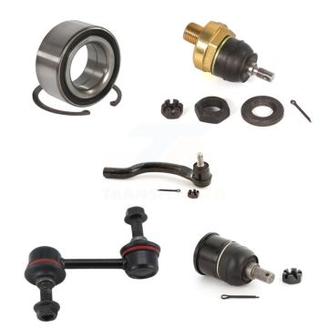 Front Left Bearing Upper Lower Ball Joint Outer Tie Rod & Link Kit (5Pc) For Honda Accord K7T-103614