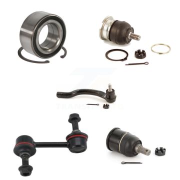 Front Left Bearing Upper Lower Ball Joint Outer Tie Rod & Link Kit (5Pc) For Honda Accord K7T-103615