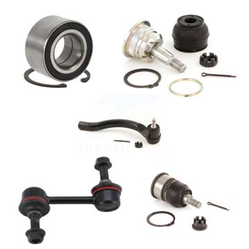 Front Left Bearing Upper Lower Ball Joint Outer Tie Rod & Link Kit (5Pc) For Honda Accord K7T-103619