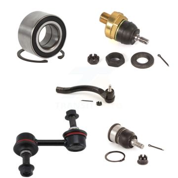 Front Left Bearing Upper Lower Ball Joint Outer Tie Rod & Link Kit (5Pc) For Honda Accord K7T-103620