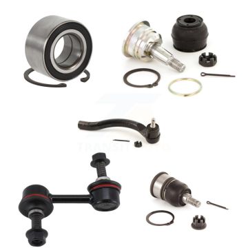 Front Left Bearing Upper Lower Ball Joint Outer Tie Rod & Link Kit (5Pc) For Honda Accord K7T-103621