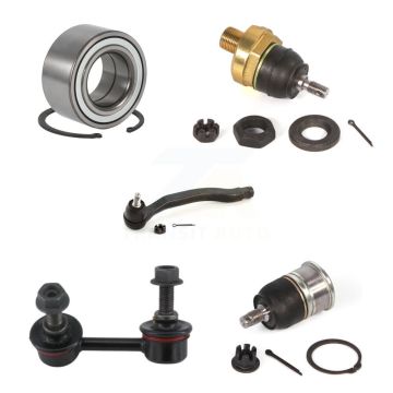 Front Left Bearing Upper Lower Ball Joint Outer Tie Rod & Link Kit (5Pc) For Honda Accord K7T-103624