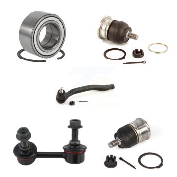 Front Left Bearing Upper Lower Ball Joint Outer Tie Rod & Link Kit (5Pc) For Honda Accord K7T-103625