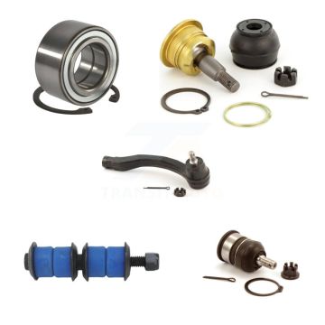Front Left Bearing Upper Lower Ball Joint Outer Tie Rod & Link Kit (5Pc) For Honda Civic K7T-103631
