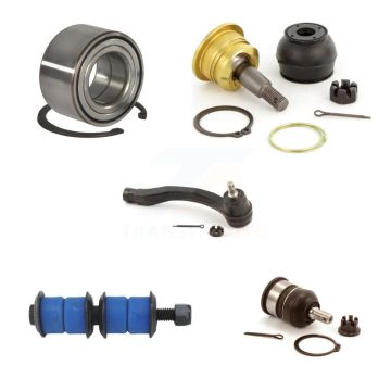 Front Left Bearing Upper Lower Ball Joint Outer Tie Rod & Link Kit (5Pc) For Honda Civic K7T-103632
