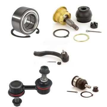 Front Left Bearing Upper Lower Ball Joint Outer Tie Rod Link Kit (5Pc) For Honda Civic Si K7T-103634