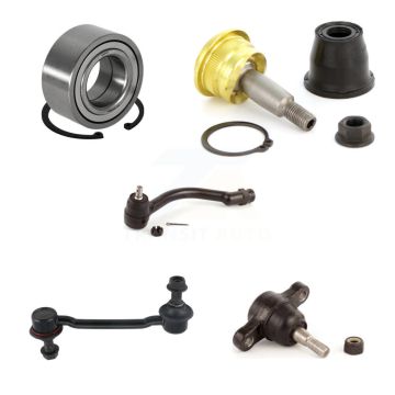 Front Left Bearing Upper Lower Ball Joint Outer Tie Rod Link Kit (5Pc) For Hyundai Azera K7T-103644