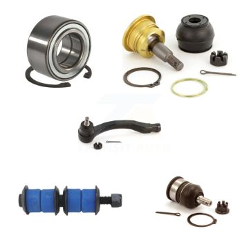 Front Right Bearing Upper Lower Ball Joint Outer Tie Rod & Link Kit (5Pc) For Honda Civic K7T-103650