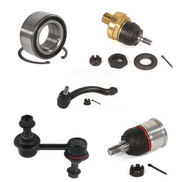 Front Right Bearing Upper Lower Ball Joint Outer Tie Rod End Link Kit (5Pc) For Acura TL K7T-103664