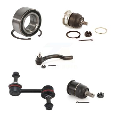 Front Right Bearing Upper Lower Ball Joint Outer Tie Rod Link Kit (5Pc) For Honda Accord K7T-103667