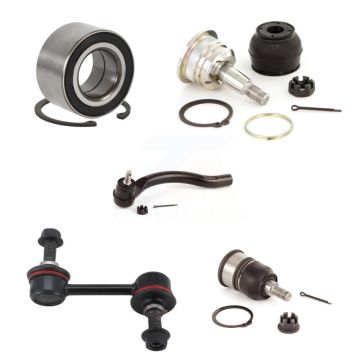 Front Right Bearing Upper Lower Ball Joint Outer Tie Rod Link Kit (5Pc) For Honda Accord K7T-103673