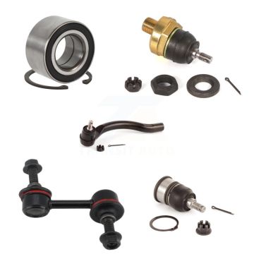 Front Right Bearing Upper Lower Ball Joint Outer Tie Rod Link Kit (5Pc) For Honda Accord K7T-103674