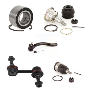 Front Right Bearing Upper Lower Ball Joint Outer Tie Rod Link Kit (5Pc) For Honda Accord K7T-103675