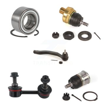 Front Right Bearing Upper Lower Ball Joint Outer Tie Rod Link Kit (5Pc) For Honda Accord K7T-103676