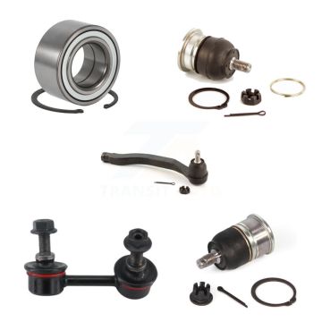 Front Right Bearing Upper Lower Ball Joint Outer Tie Rod Link Kit (5Pc) For Honda Accord K7T-103677