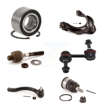 Front Left Bearing Upper Control Arm with BJ Lower Ball Joint Tie Rod Link Kit (6Pc) For K7T-103686