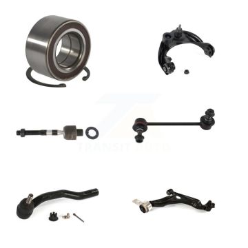 Front Left Bearing Lower Upper Control Arm Tie Rod Link Kit (6Pc) For 09-13 Mazda 6 2.5L K7T-103698