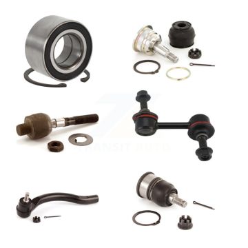 Front Right Wheel Bearing Upper Lower Ball Joint Tie Rod Link Kit (6Pc) For Honda Accord K7T-103755