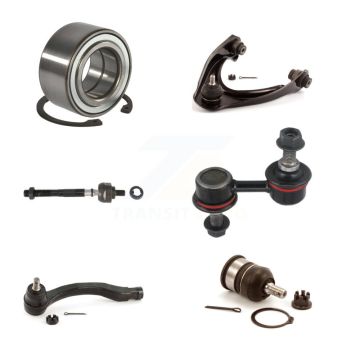 Front Right Bearing Upper Control Arm with BJ Lower Ball Joint Tie Rod Link Kit (6Pc) For K7T-103771