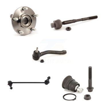 Front Left Hub Bearing Lower Ball Joint Tie Rod & Link Kit (5Pc) For Nissan Rogue Select K7T-103884