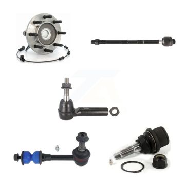 Front Hub Bearing Lower Ball Joint Outer Inner Tie Rod Link Kit (5Pc) For Dodge Ram 3500 K7T-104155