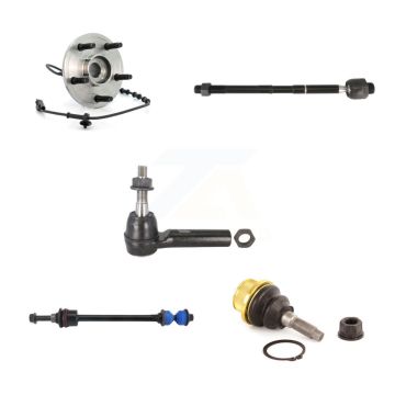 Front Hub Bearing Lower Ball Joint Outer Inner Tie Rod Link Kit (5Pc) For Dodge Ram 1500 K7T-104169