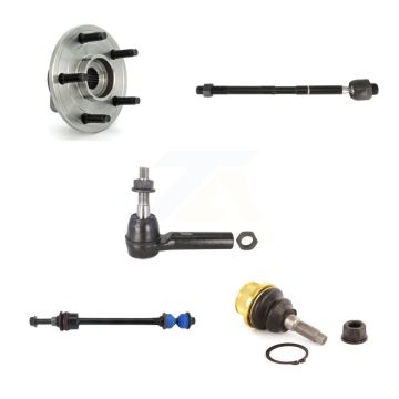 Front Hub Bearing Lower Ball Joint Outer Inner Tie Rod Link Kit (5Pc) For Dodge Ram 1500 K7T-104171