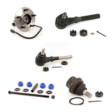 Front Left Hub Bearing Lower Ball Joint Outer Inner Tie Rod Link Kit (5Pc) For Ford F-150 K7T-104259
