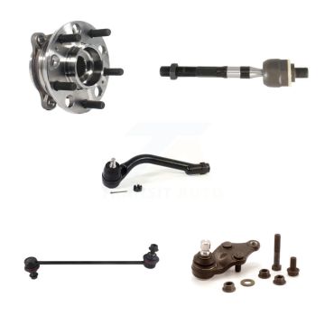 Front Left Hub Bearing Lower Ball Joint Tie Rod Link Kit (5Pc) For Hyundai Santa Fe Sport K7T-104284