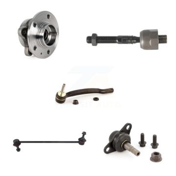 Front Left Hub Bearing Lower Ball Joint Outer Inner Tie Rod Link Kit (5Pc) For Volvo XC90 K7T-104299