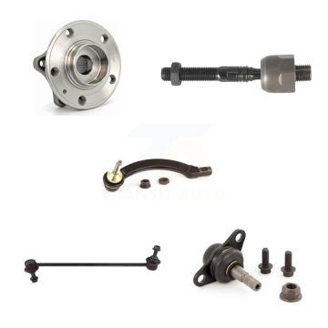 Front Left Hub Bearing Lower Ball Joint Outer Inner Tie Rod Link Kit (5Pc) For Volvo S60 K7T-104301