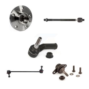 Front Left Hub Bearing Lower Ball Joint Outer Inner Tie Rod Link Kit (5Pc) For Volvo V70 K7T-104327