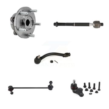 Front Left Hub Bearing Lower Ball Joint Tie Rod End Link Kit (5Pc) For 2017-2019 Kia Soul K7T-104332