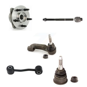 Front Right Hub Bearing Lower Ball Joint Tie Rod Link Kit (5Pc) For Jeep Liberty Non-ABS K7T-104363