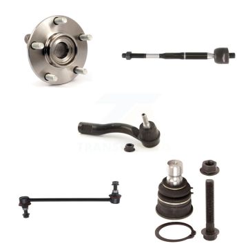 Front Right Bearing Lower Ball Joint Tie Rod Link Kit (5Pc) For 07-12 Nissan Sentra 2.5L K7T-104381