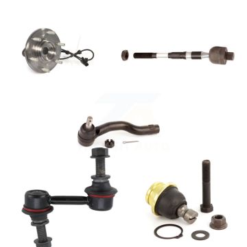 Front Right Hub Bearing Lower Ball Joint Tie Rod & Link Kit (5Pc) For Nissan TITAN Armada K7T-104384