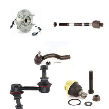 Front Right Hub Bearing Lower Ball Joint Tie Rod Link Kit (5Pc) For Nissan TITAN INFINITI K7T-104385