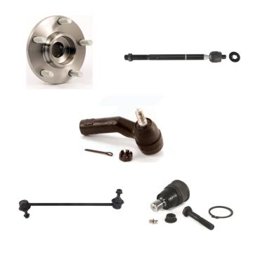 Front Right Hub Bearing Lower Ball Joint Outer Inner Tie Rod & Link Kit (5Pc) For Mazda 3 K7T-104388