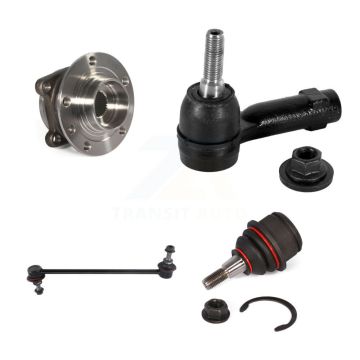 Front Right Bearing Lower Ball Joint Outer Tie Rod & Link Kit For 14-18 Jeep Cherokee FWD K7T-104745