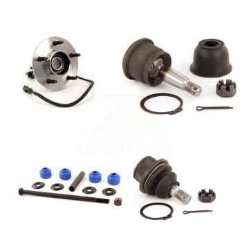 Front Hub Bearing Upper Lower Ball Joint And Link Kit For Ford F-150 4WD with 4-Wheel ABS K7T-104803