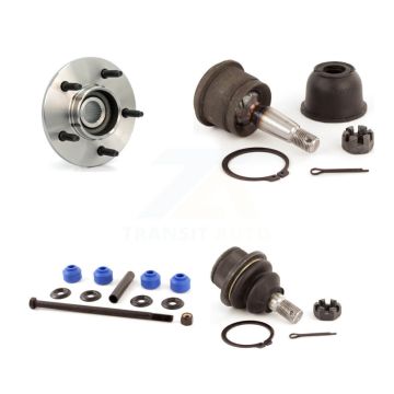 Front Hub Bearing Upper Lower Ball Joint And Link Kit For Ford F-150 4WD with 2-Wheel ABS K7T-104804