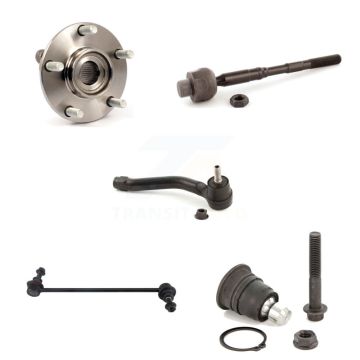 Front Right Hub Bearing Lower Ball Joint Tie Rod & Link Kit (5Pc) For Nissan Rogue Select K7T-104939