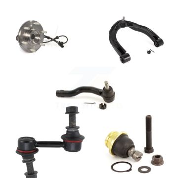 Front Left Hub Bearing Upper Arm Lower Ball Joint Outer Tie Rod Link Kit (5Pc) For Nissan K7T-105278