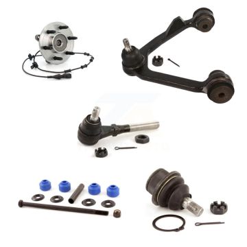 Front Left Hub Bearing Upper Arm Lower Ball Joint Outer Tie Rod & Link Kit (5Pc) For Ford K7T-105282