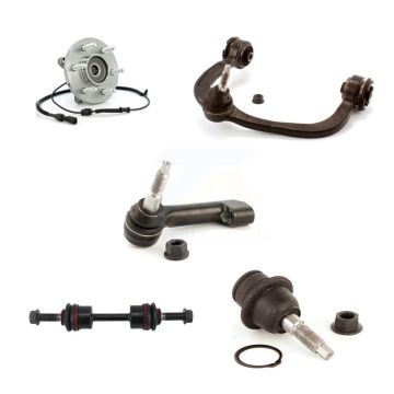 Front Left Hub Bearing Upper Arm Lower Ball Joint Outer Tie Rod & Link Kit (5Pc) For Ford K7T-105304