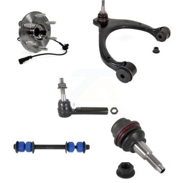 Front Left Bearing Upper Arm Lower Ball Joint Outer Tie Rod Link Kit (5Pc) For GMC Sierra K7T-105312