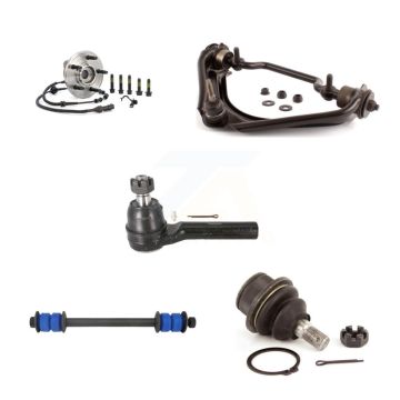 Front Left Hub Bearing Upper Arm Lower Ball Joint Outer Tie Rod & Link Kit (5Pc) For Ford K7T-105314