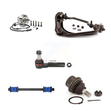 Front Left Hub Bearing Upper Arm Lower Ball Joint Outer Tie Rod & Link Kit (5Pc) For Ford K7T-105357