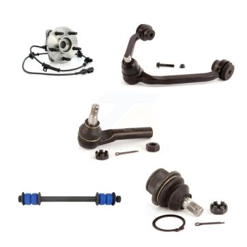 Front Left Hub Bearing Upper Arm Lower Ball Joint Outer Tie Rod Link Kit (5Pc) For Mazda K7T-105361